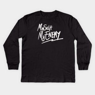 myselft my enemy Kids Long Sleeve T-Shirt